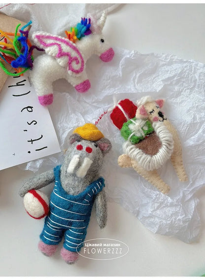 Wool Felt Animal Ornaments