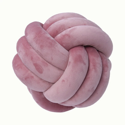 Knot Ball Throw Pillow – Soft Plush Cushion for Kids & Adults Boho Home Decor