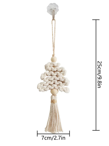 Decorative tassel with measurements on a white background