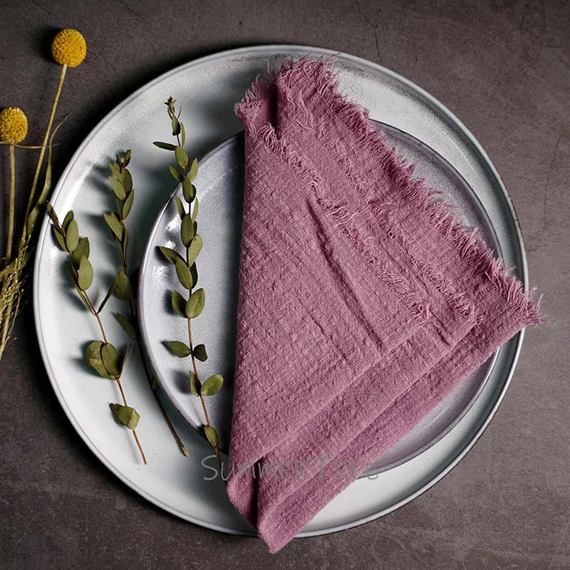 Purple Reusable Fabric Cotton Napkin 