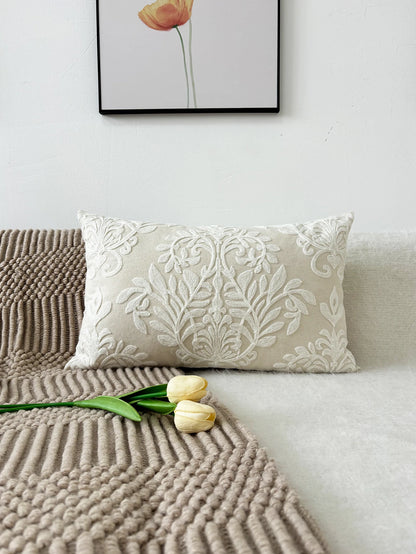 Boho Embroidered Leaf Throw Pillow Cover – Decorative Cushion Case for Sofa | Boho Home Decor