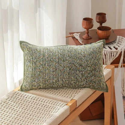 Embroidered Floral Throw Pillow Cover – Boho Decorative Cushion Cover for Sofa, Bed, or Chair | Housewarming Gift