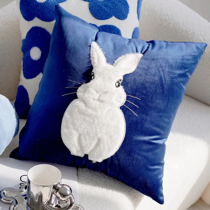 Embroidered Flower Throw Pillow Covers – Boho Cotton Cushion Covers for Bed, Sofa & Home Decor Housewarming Gift for Boho Lover 