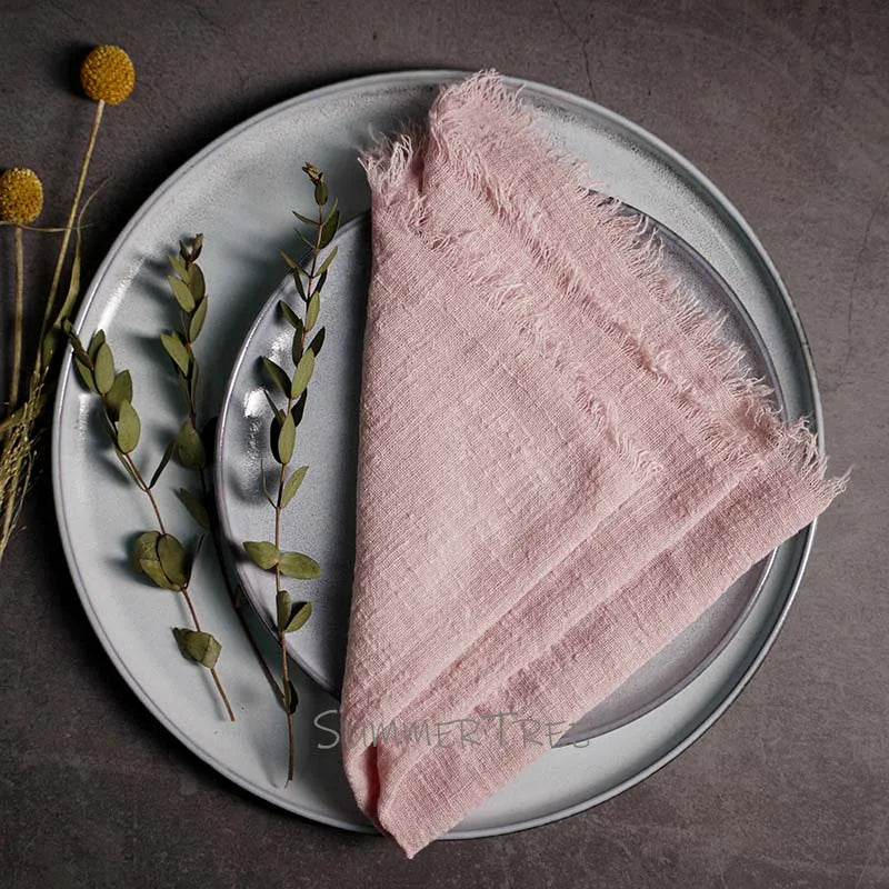 Pink Reusable Fabric Cotton Napkin 