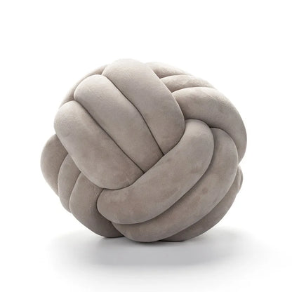 Knot Ball Throw Pillow – Soft Plush Cushion for Kids & Adults Boho Home Decor