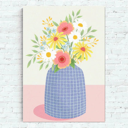 Abstract Vase Art Poster Home Office Wall Bedroom Living Room Kitchen Decoration Painting Adhesive Sticker Flowers Decor