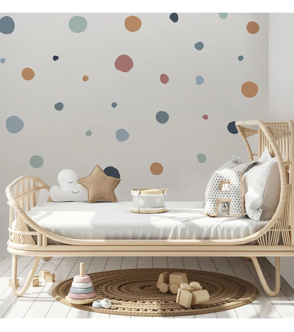 Boho Polka Dot Wall Stickers – Colorful Removable Nursery Decals – My ...