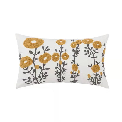 Cozy Embroidered Throw Pillow Cover – Nordic-Inspired Boho Home Decor Accent