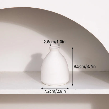 My Boho Home Modern White Ceramic Vase – Minimalist Decorative Vase for Pampas Grass, Flowers & Home Accents