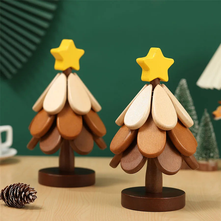 Tree Wooden Trivet Mats – Foldable Heat-Resistant Coasters