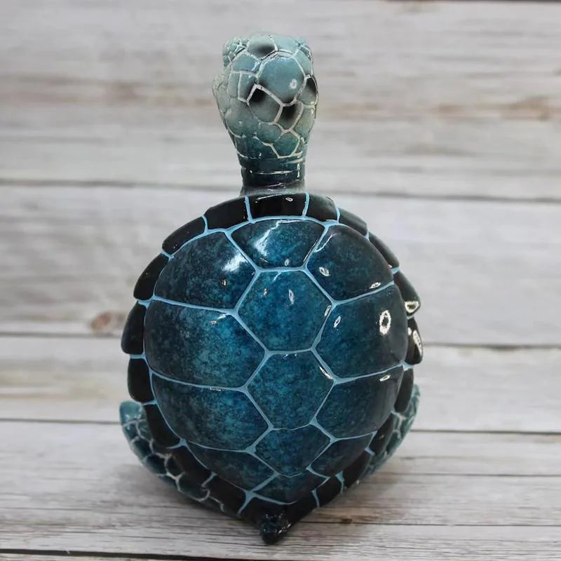 Sea Turtle Figurine Peacefulness Meditating Statue Decoration Buddha Zen Yoga Garden Ornament Home Decor