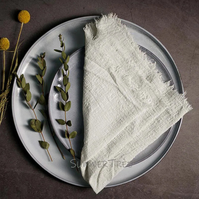 Off White Reusable Fabric Cotton Napkin 