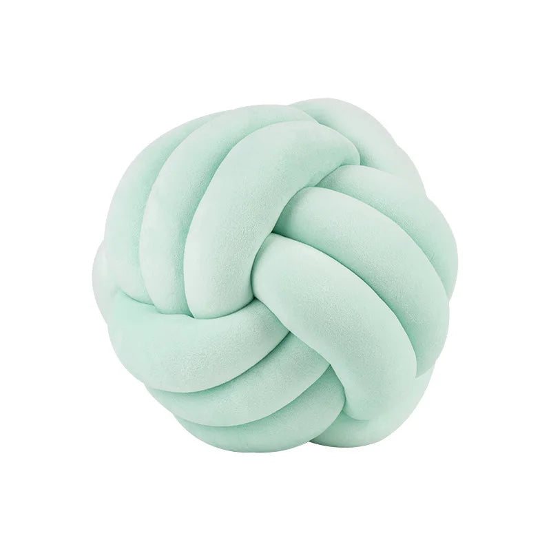 Knot Ball Throw Pillow – Soft Plush Cushion for Kids & Adults Boho Home Decor