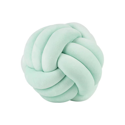 Knot Ball Throw Pillow – Soft Plush Cushion for Kids & Adults Boho Home Decor