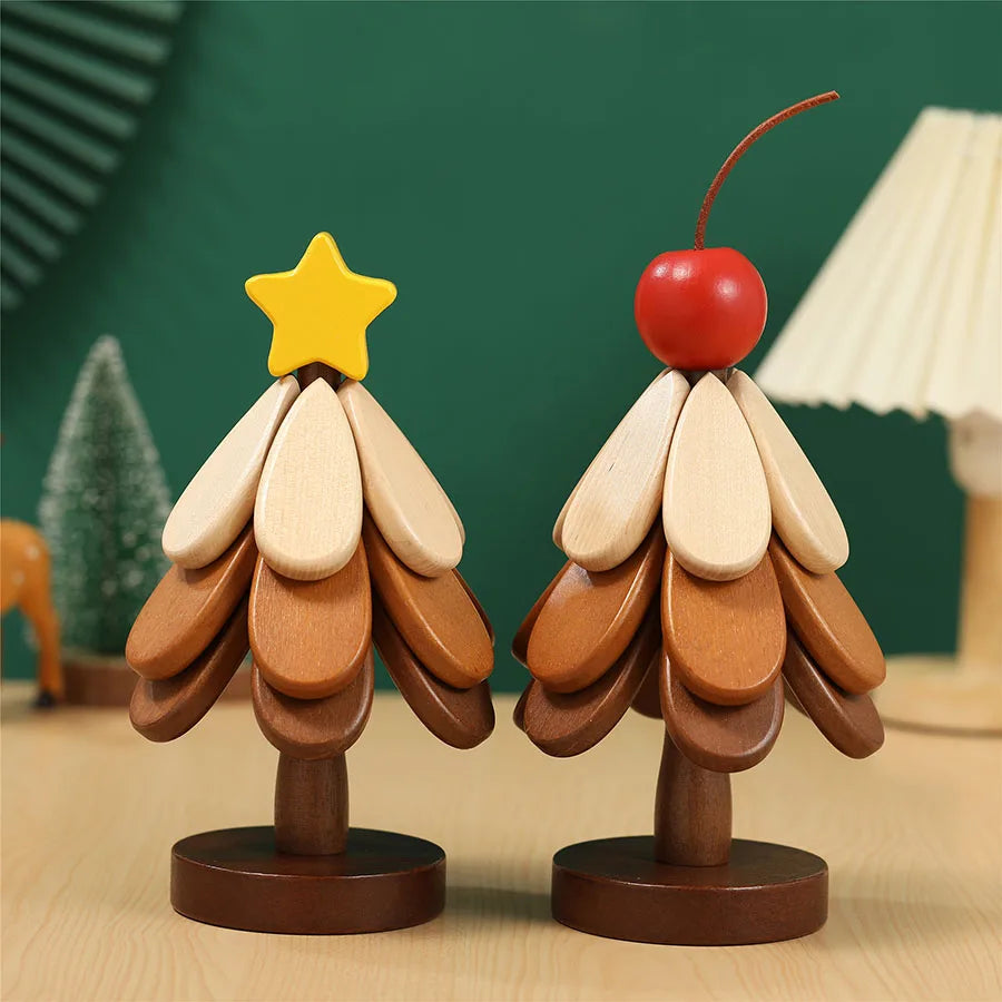 Tree Wooden Trivet Mats – Foldable Heat-Resistant Coasters