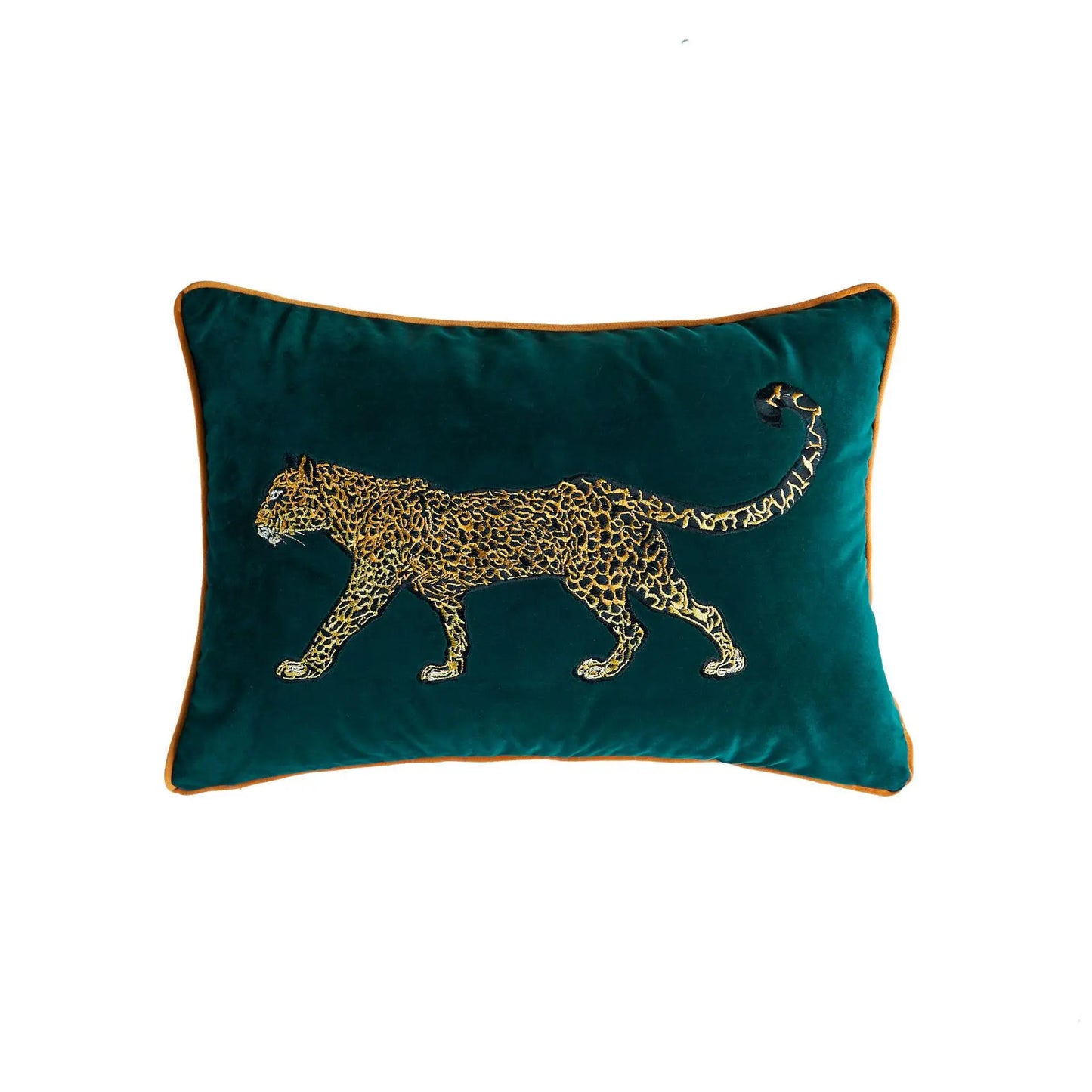 Embroidered Velvet Animal Cushion Cover – Luxurious Dutch Velvet Throw Pillow Case for Boho Home Decor