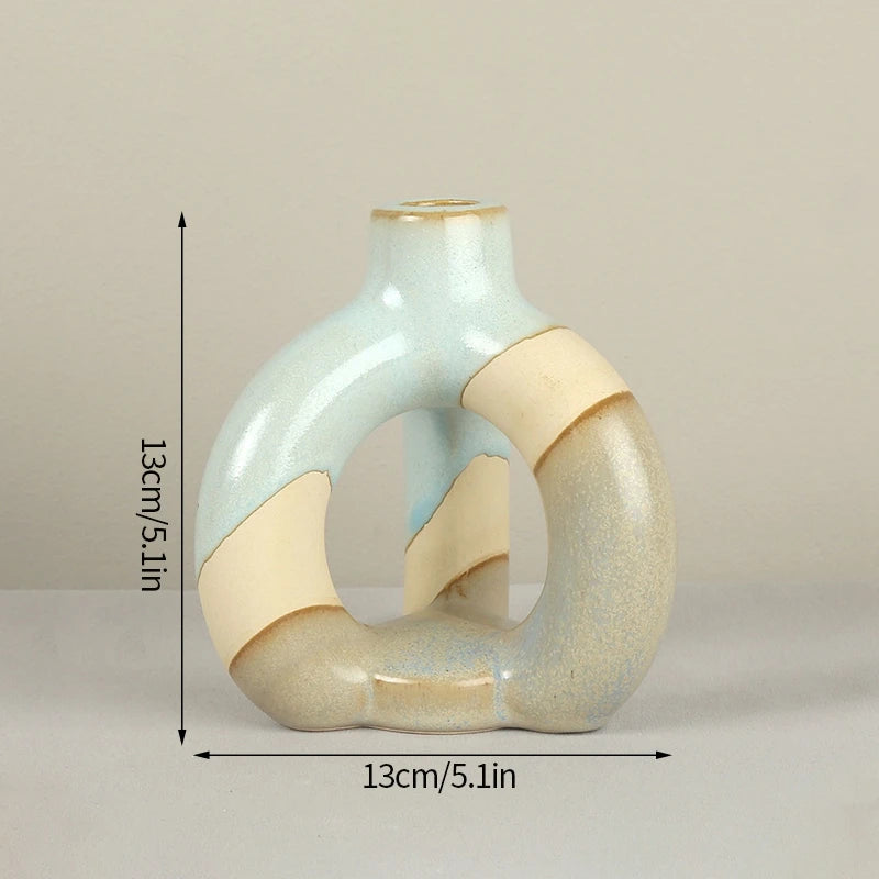 Ceramic Candlestick Nordic Candle Holder Home Decoration Boho Decor Clay Pottery