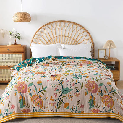 Double-Sided Cotton Lightweight Blanket
