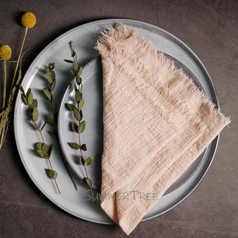 Peach Reusable Fabric Cotton Napkin 