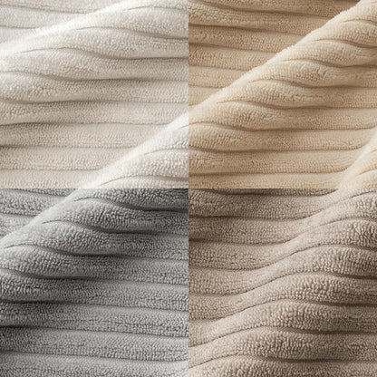 Corduroy Striped Cushion Cover – Soft Boho Throw Pillow Case
