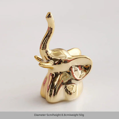 Ceramic Animal Jewelry Holder – Boho Home Decor Trinket Organizer - Rabbit
