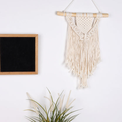 Macrame Woven Wall Hanging Boho Home Chic Bohemian Geometric Art Decor Handmade Beautiful Apartment Dorm Room Decoration Tapestry Boho 1Pc Gift For Her