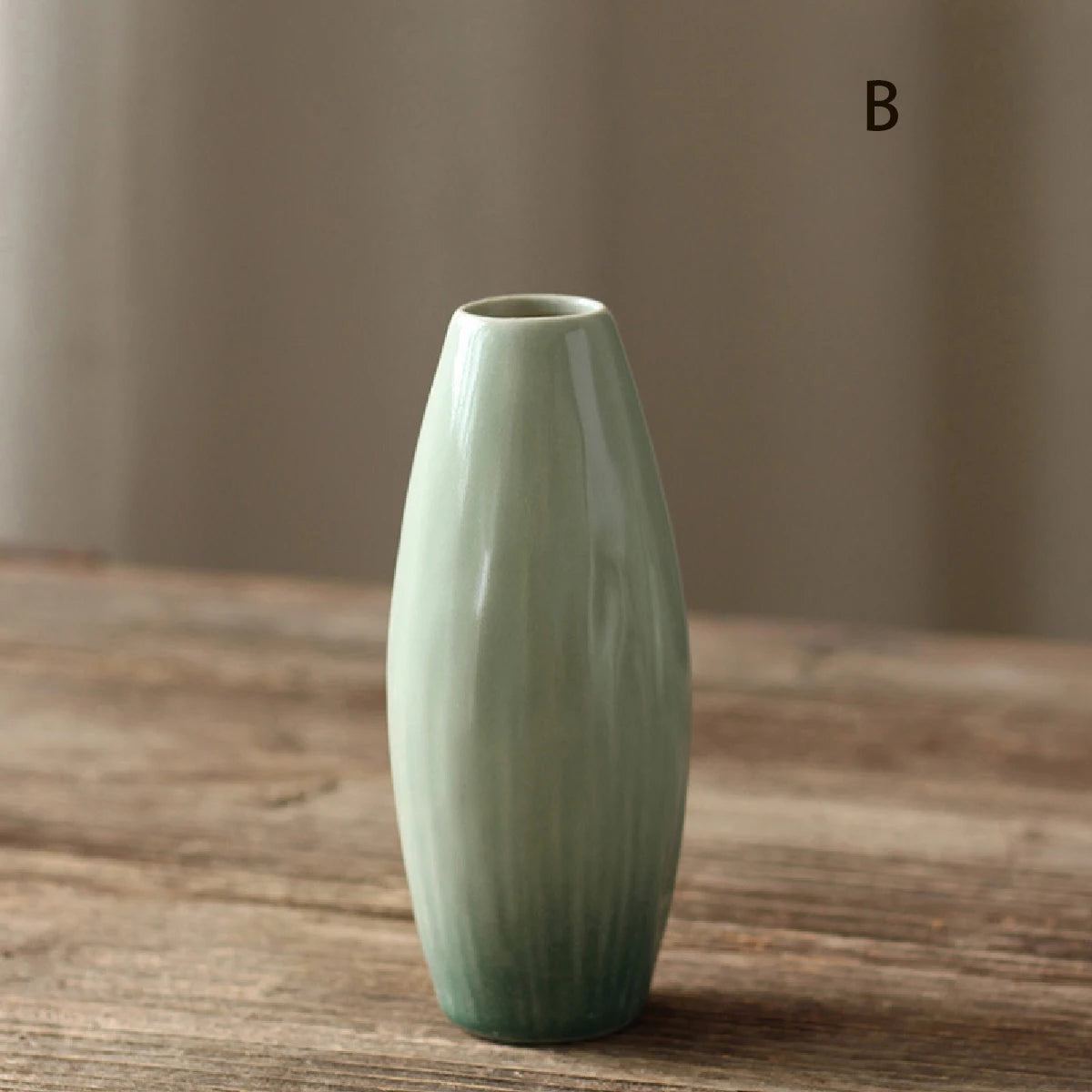 simple ceramic vase teal decoration, living room home dining table decor, hydroponic plant small vase boho home decor