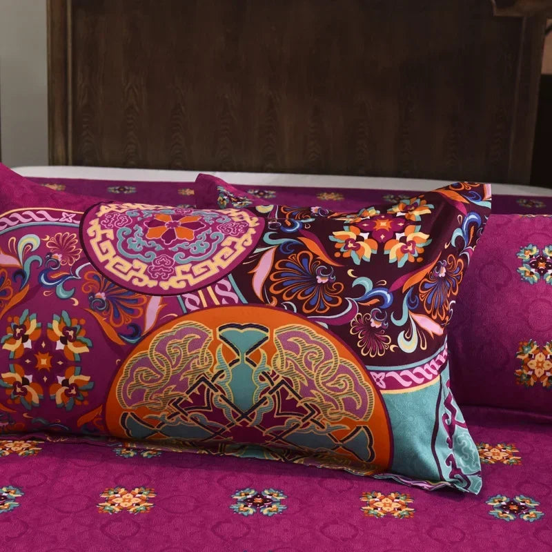 Vibrant Boho 3 Piece Duvet Cover & Pillowcases Set