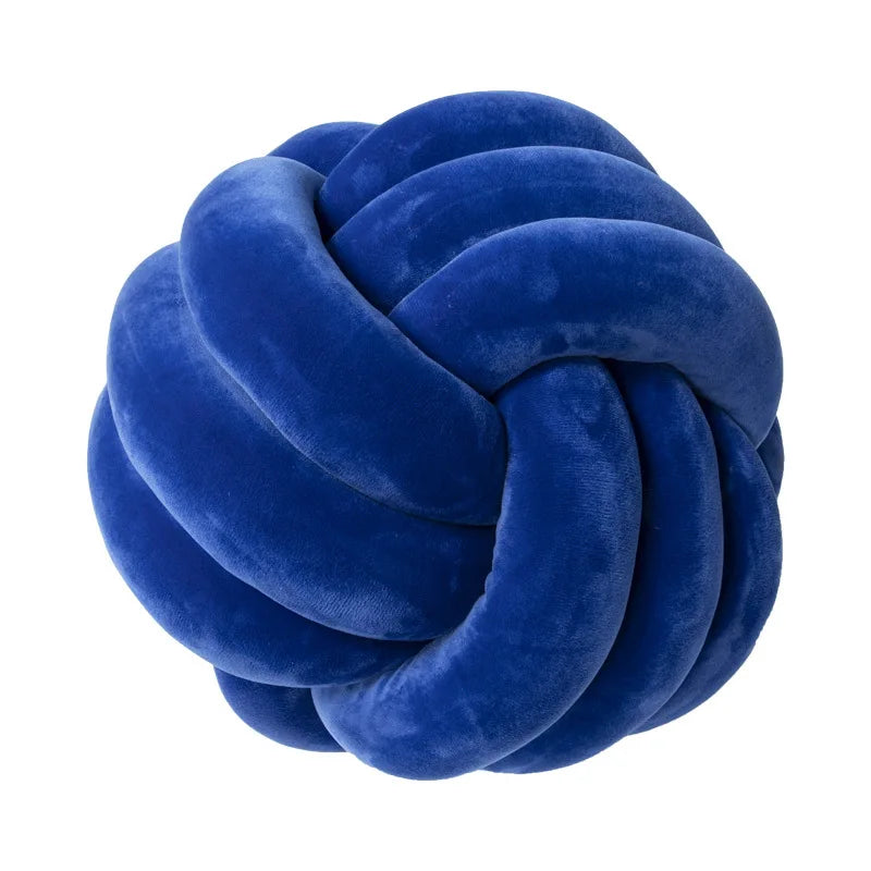 Knot Ball Throw Pillow – Soft Plush Cushion for Kids & Adults Boho Home Decor