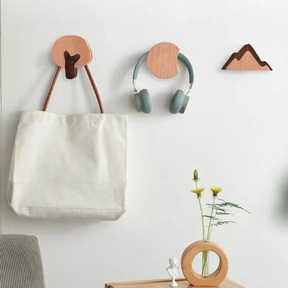 Cute Wooden Animal Wood Wall Hook – Beech Wood Decorative Hanger for Kids Rooms, Entryways, Kitchens & More (1pc)  Giraffee Rabbit Hippo Cat Octopus Lion Cat Dog Elephant Dog Nursery