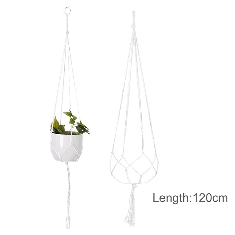 🌿 Handmade Macrame Plant Hanger – Boho Hanging Planter Basket for Indoor & Outdoor Decor
