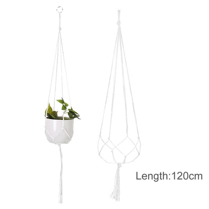 🌿 Handmade Macrame Plant Hanger – Boho Hanging Planter Basket for Indoor & Outdoor Decor