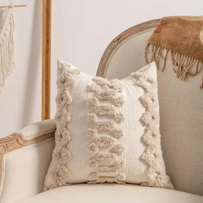 Modern Loop Yarn Pillow Cover – Minimalist Geometric Texture | Elegant Boho Home Decor Cushion for Sofa or Bed | Housewarming Gift