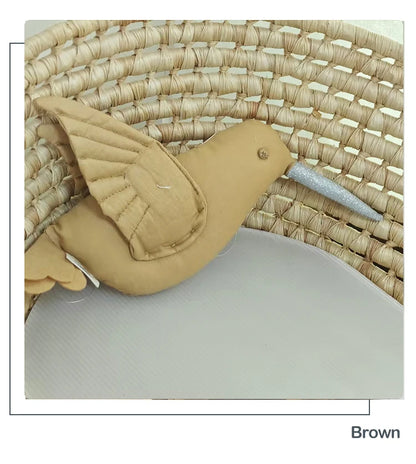 Cute Wall Hanging Hummingbird Plush Stuffed Doll Fabric Home Bedroom Nursery Room Decoration Hanging Bird Baby Decor