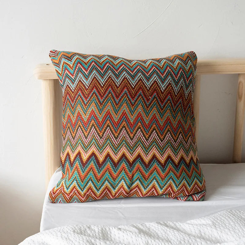 Boho Knitted Cushion Cover – Soft Textured Pillowcase for Sofa, Bed & Home Decor