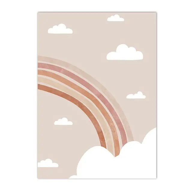 My Boho Home Bohemian Home Decor Wall Art Print Clouds and Rainbow