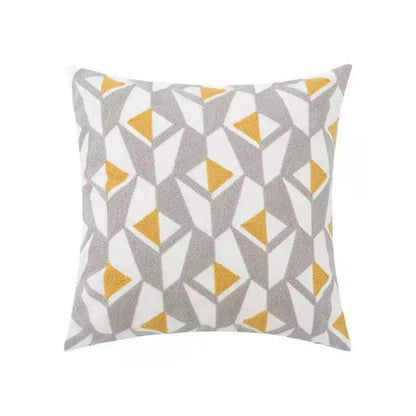 Cozy Embroidered Throw Pillow Cover – Nordic-Inspired Boho Home Decor Accent