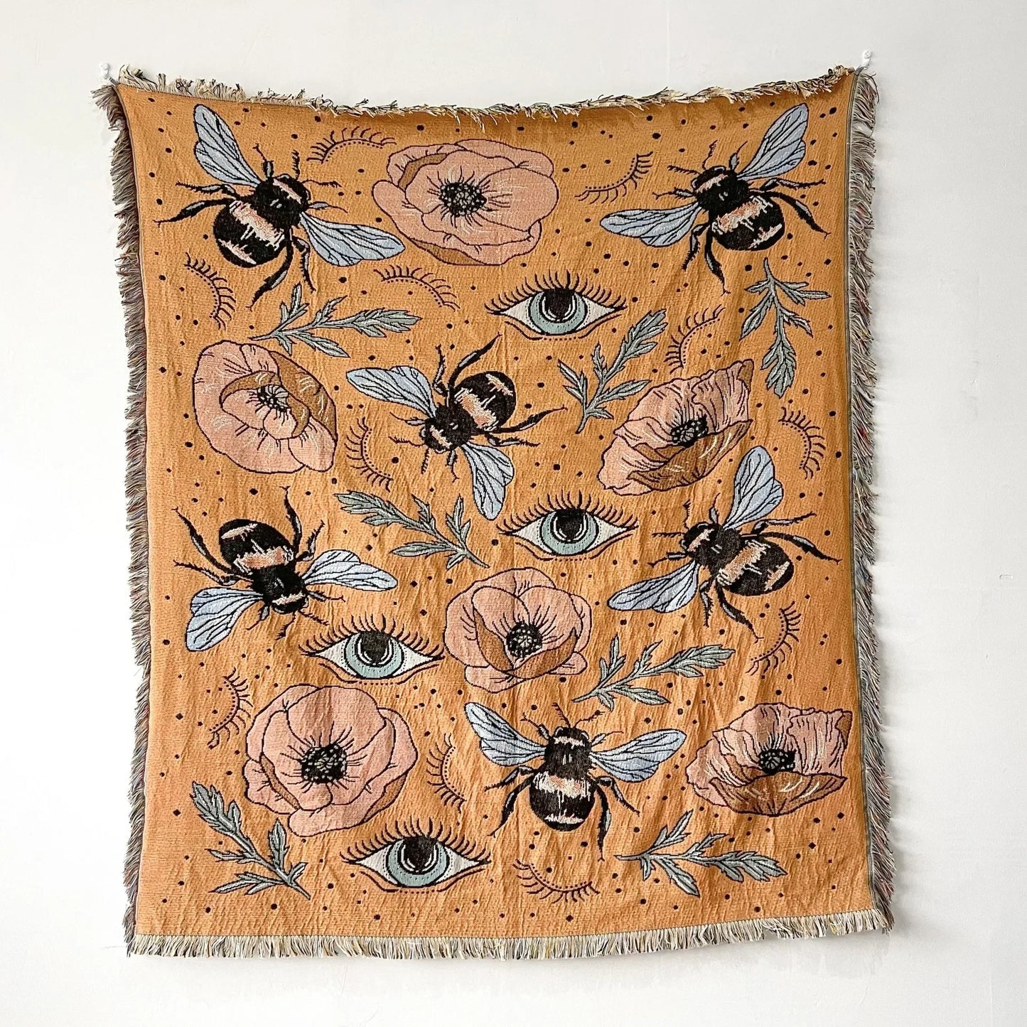 Boho Decorative Throw Blanket - Eyes Eyes Eyes