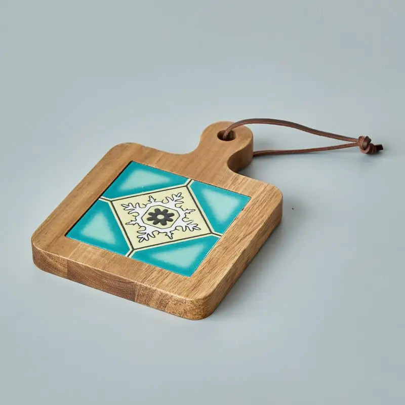 Retro Wooden Ceramic Pot Mat – Anti-Scald Trivet for Boho Home Decor