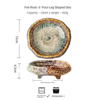 Four-legged shaped disc with dimensions and product details on a white background