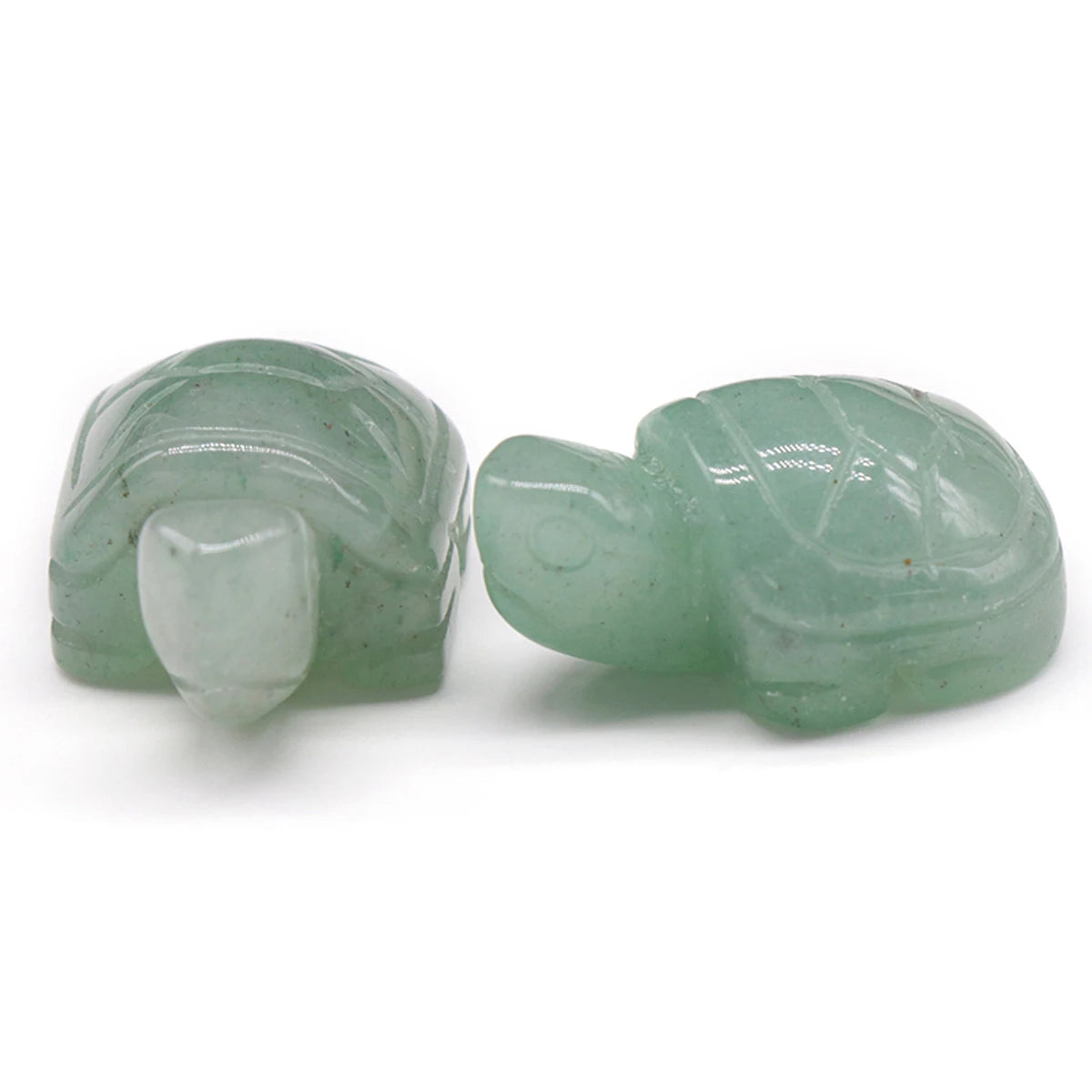 Mini Natural Gemstone Turtle Figurine – Hand-Carved Crystal Animal for Chakra Healing & Boho Home Decor