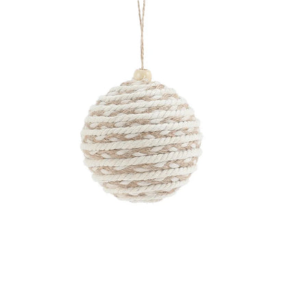 Linen Rope Christmas Balls – Rustic Cotton & Linen Holiday Ornaments
