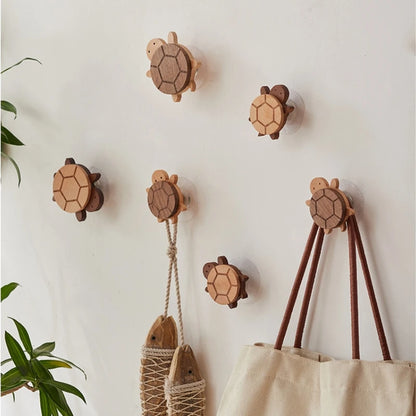Cute Wooden Animal Wood Wall Hook – Beech Wood Decorative Hanger for Kids Rooms, Entryways, Kitchens & More (1pc)  Giraffee Rabbit Hippo Cat Octopus Lion Cat Dog Elephant Dog Nursery