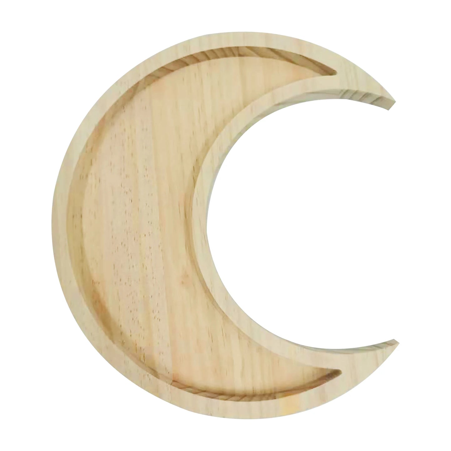 Wooden Serving Display Tray Rustic Boho Decor Decorative Dish Moon Sun Shape Jewelry Wood Plate 1Pc or 2Pcs
