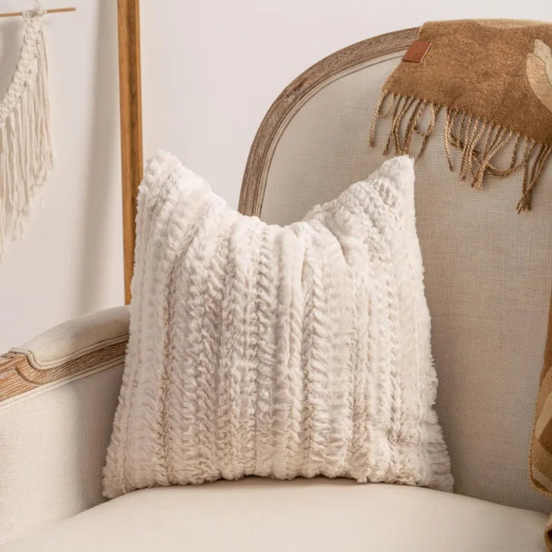Modern Loop Yarn Pillow Cover – Minimalist Geometric Texture | Elegant Boho Home Decor Cushion for Sofa or Bed | Housewarming Gift