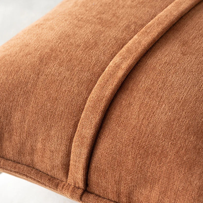 Close-up of a brown textured fabric surface