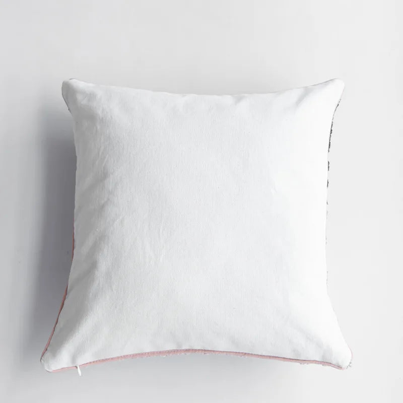 Vibrant Tufted Geometric Nature Embroidered Cushion Cover – Boho Patchwork Throw Pillow