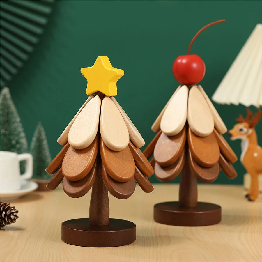 Tree Wooden Trivet Mats – Foldable Heat-Resistant Coasters