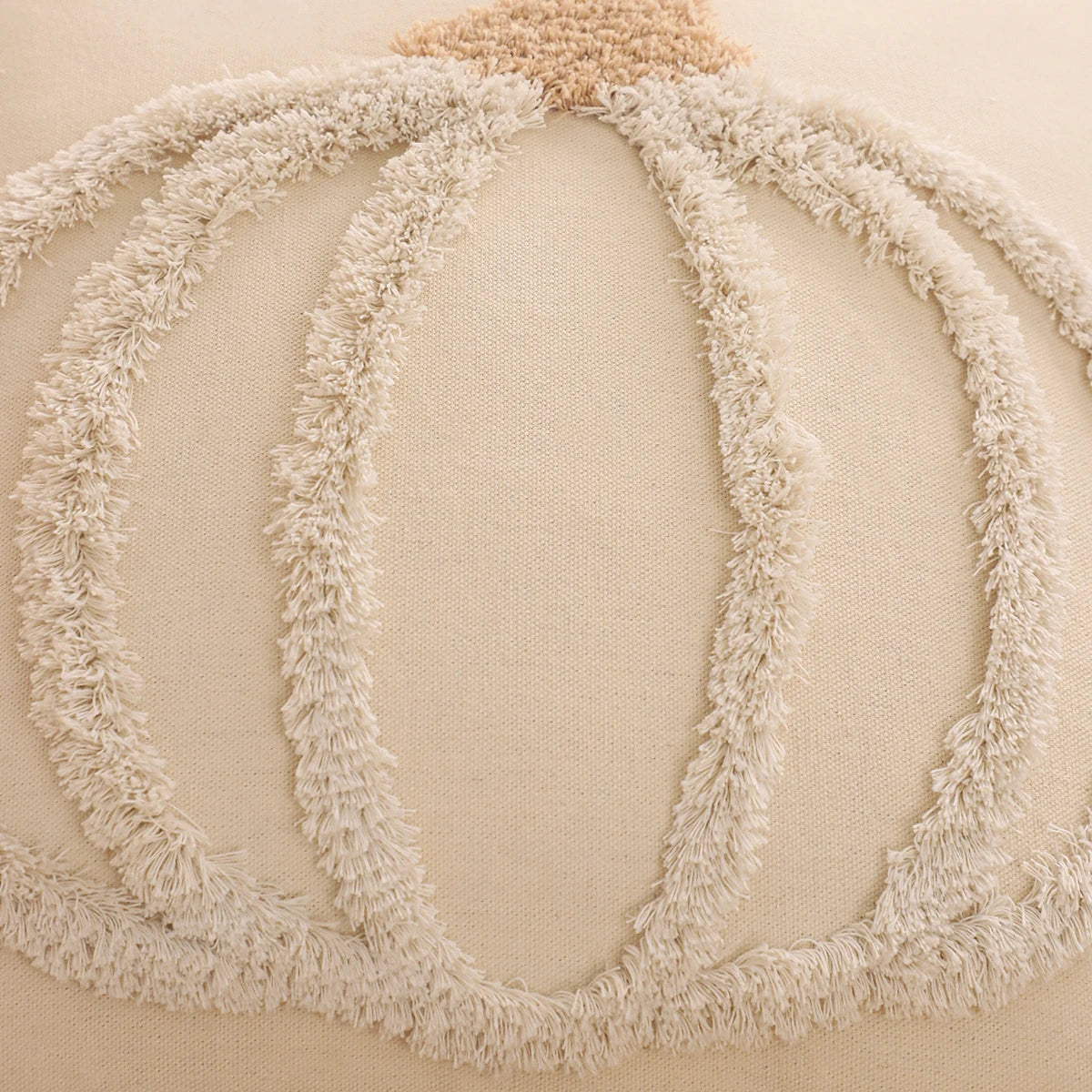 Halloween tufted pumpkin pillow cover, 18x18 inch square cushion case, festive fall and Thanksgiving decorative pillow for sofa, bed, or living room