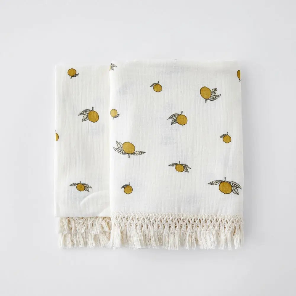 🌿 Cotton Muslin Swaddle Blanket – Soft, Breathable & Boho-Inspired for Newborns